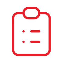 red-clipboard-list-icon